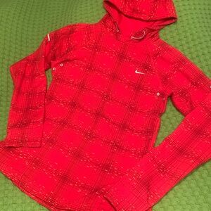 Nike dri fit athletic pullover hooded small reflective